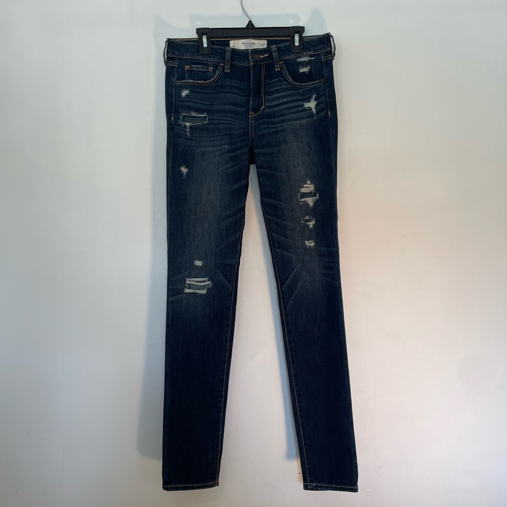 Abercrombie blue skinny jeans